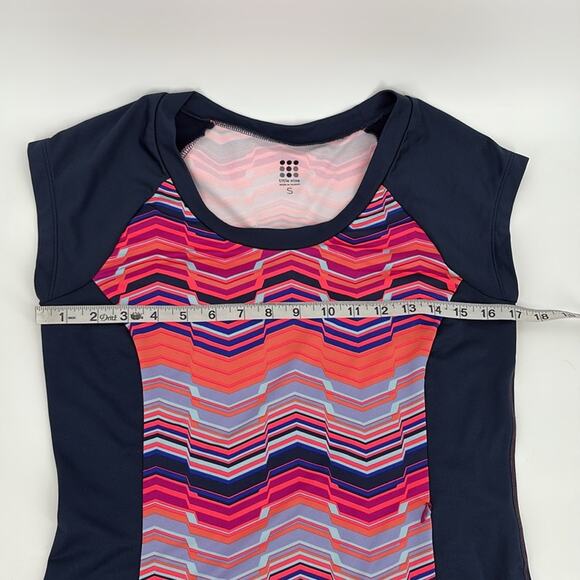 Title Nine Women’s Gidget 2.0 Navy Multi Stripes Short Sleeve Knit Dress Size S - Picture 10 of 12